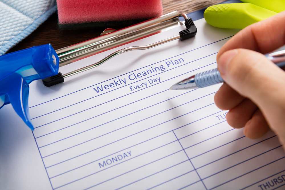 Weekly Cleaning Plan Form